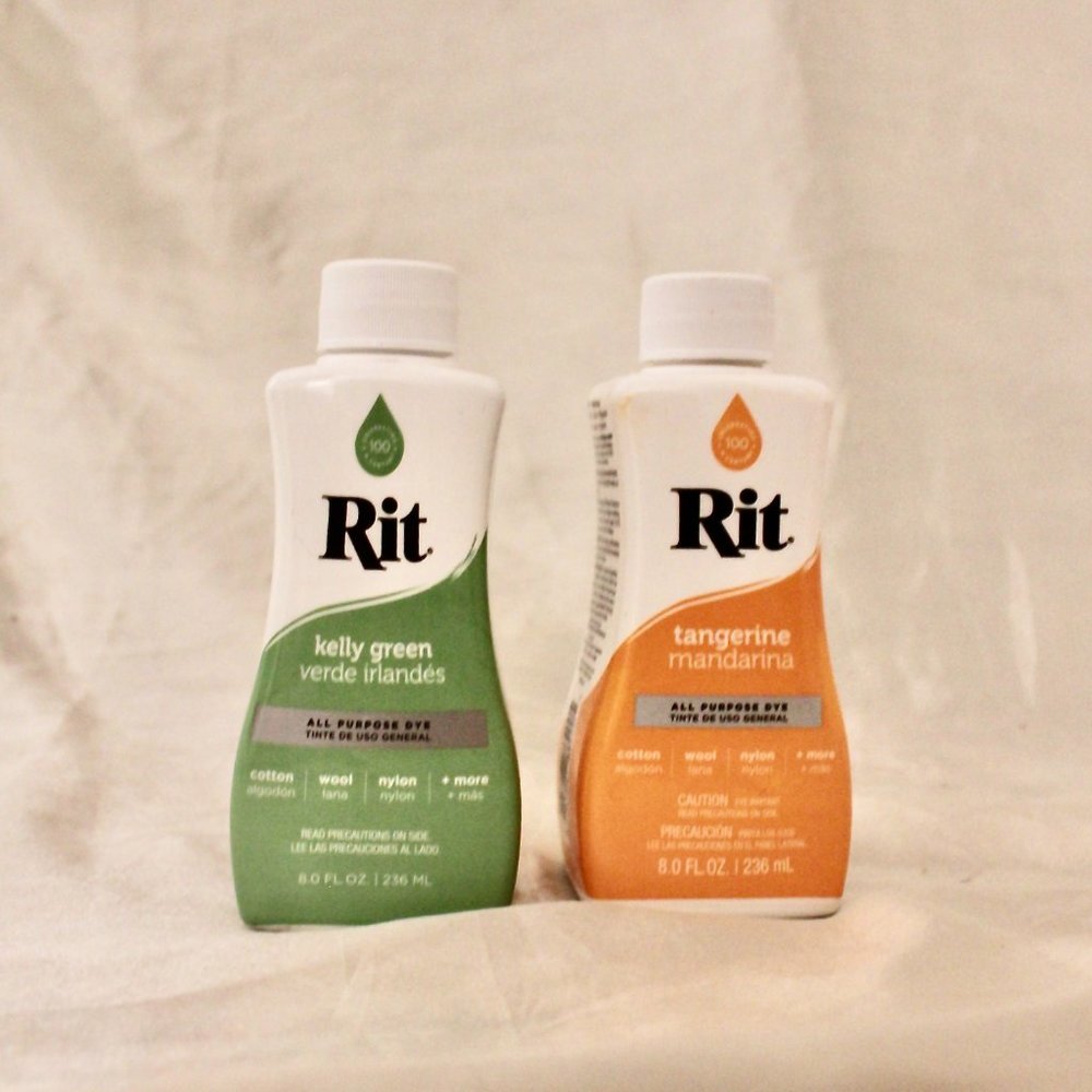 Rit Dye Kelly Green & Tangerine, barely used